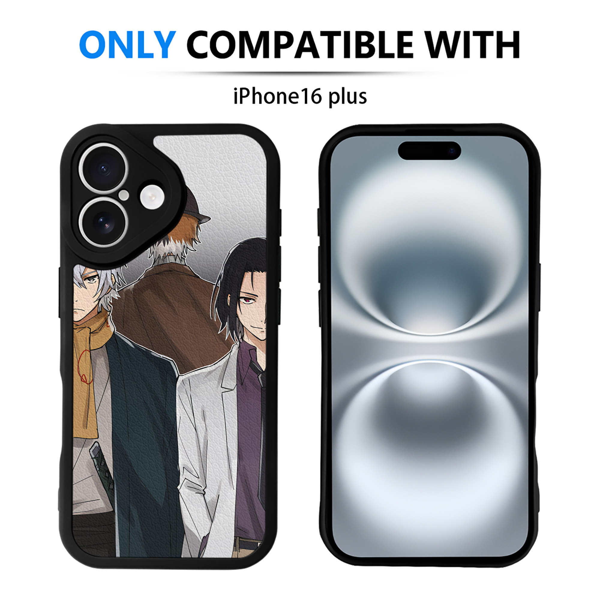 （画像用） 文豪ストレイドッグス Bungo Stray Dogs 【iPhone 16シリーズ対応】シリコンスマホケース（レザー調） 材質：シリコン